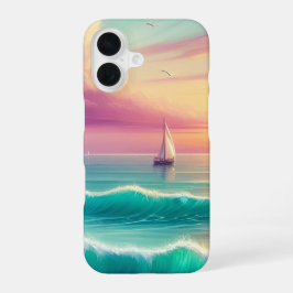 Segelboot bei Sonnenuntergang iPhone-Hülle Slim iPhone 16 Hülle