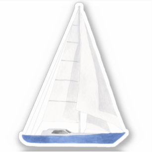 Segelboot Blue Yacht Vinyl Sticker