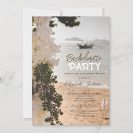 Segelboot Blume Beach Glass Bachelorette Einladung
