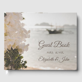 Segelboot Blume Strand Hochzeit Gästebuch
