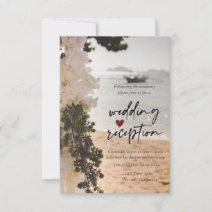Segelboot Blumen Strand Hochzeit Einladung
