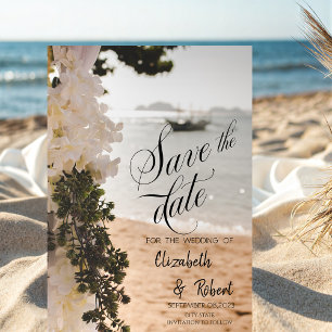 Segelboot Blumen Strand Save The Date