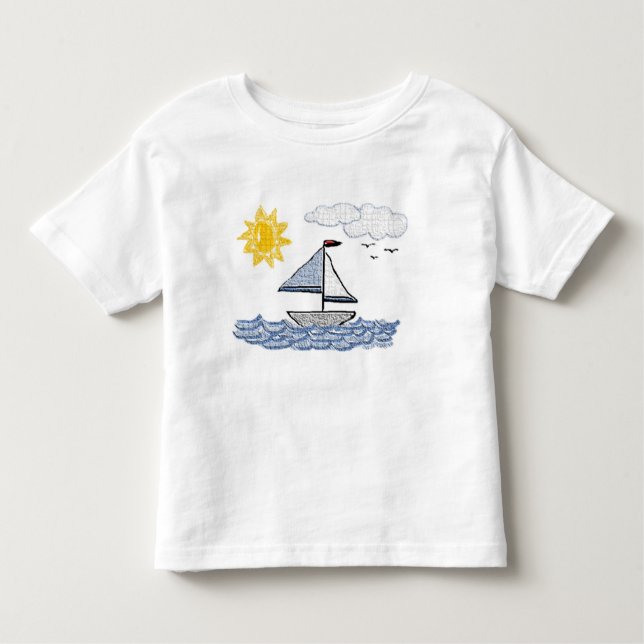 Segelboot C Kleinkind T-shirt (Vorderseite)