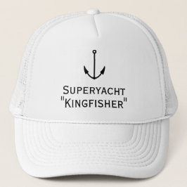 Segelboot, Cabin Cruiser oder Yachtname Truckerkappe