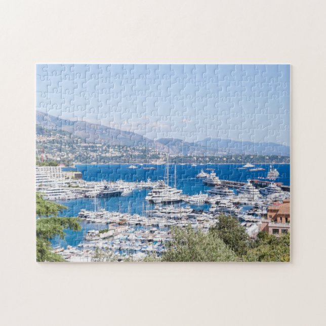 Segelboot-Docks-Ozean-Puzzle (Horizontal)