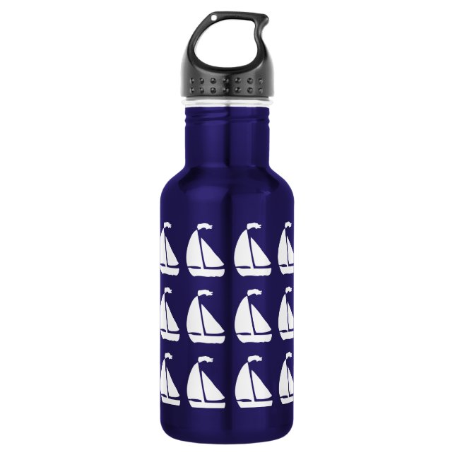 Segelboot Edelstahlflasche (Vorderseite)