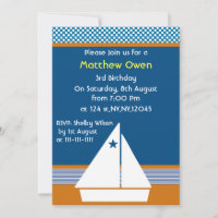 Segelboot Einladung Nautical Birthday Party