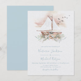 Segelboot Einladungen für Hochzeiten