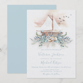 Segelboot Einladungen für Hochzeiten