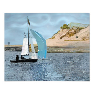 SEGELBOOT FOTODRUCK