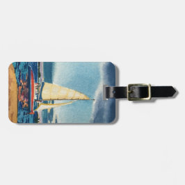 Segelboot-Gepäckanhänger oder Schlüsselkette Gepäckanhänger