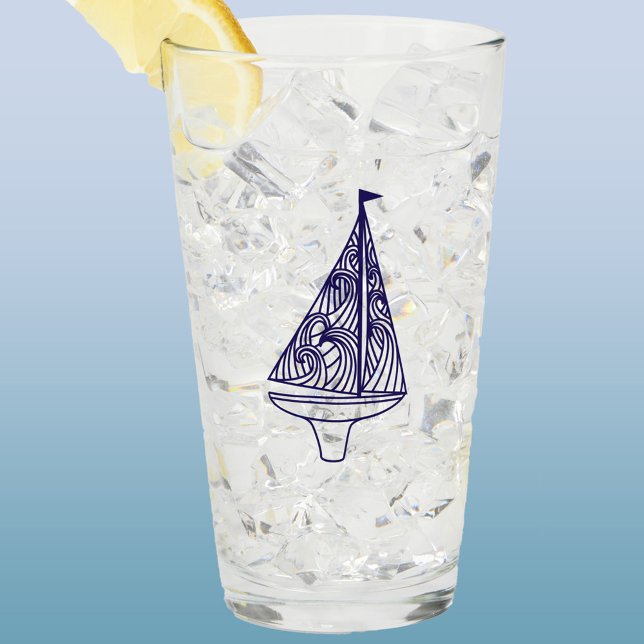 Segelboot Glas (Sailing boat yacht glass tumbler)