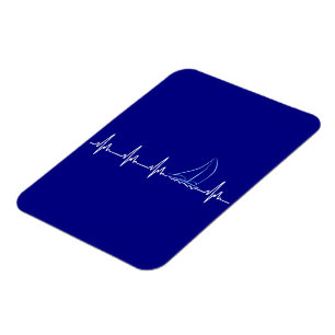 Segelboot Heartbeat Funny Sailboat Magnet