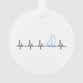 Segelboot Heartbeat Funny Sailboat Ornament