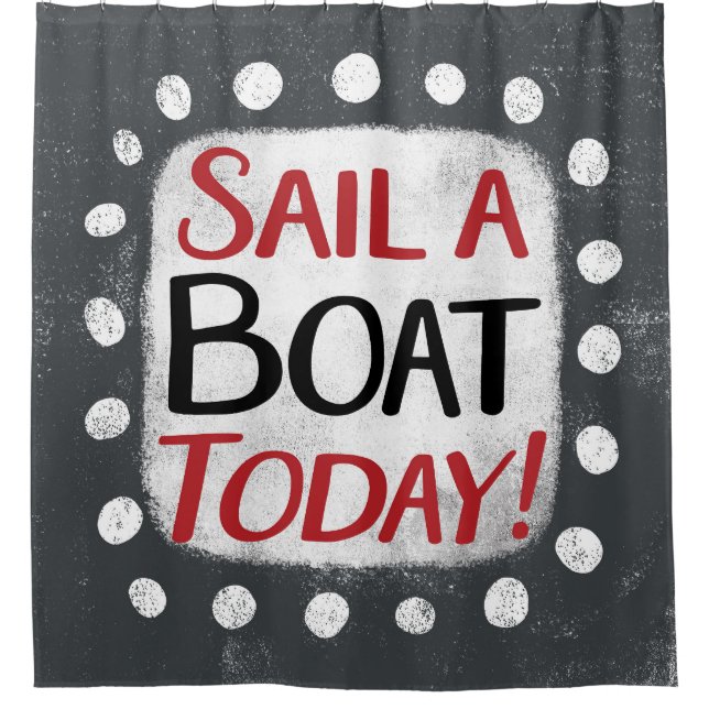 Segelboot heute Duschvorhang (Vorderseite)