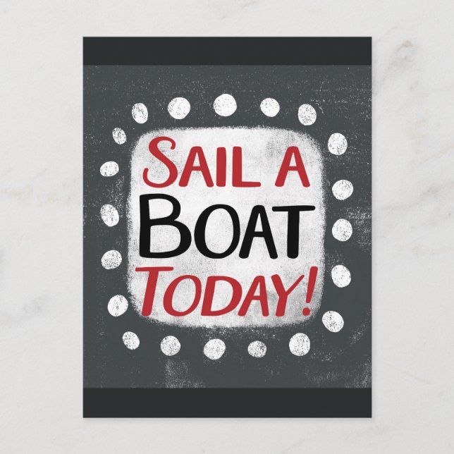 Segelboot heute Postkarte (Vorderseite)