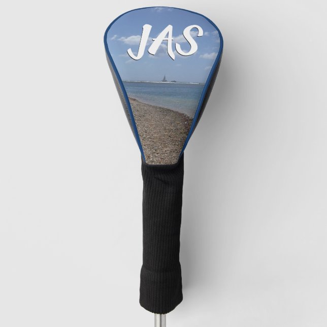 Segelboot in der Ferne bei St. Thomas Golf Headcover (Vorderseite)