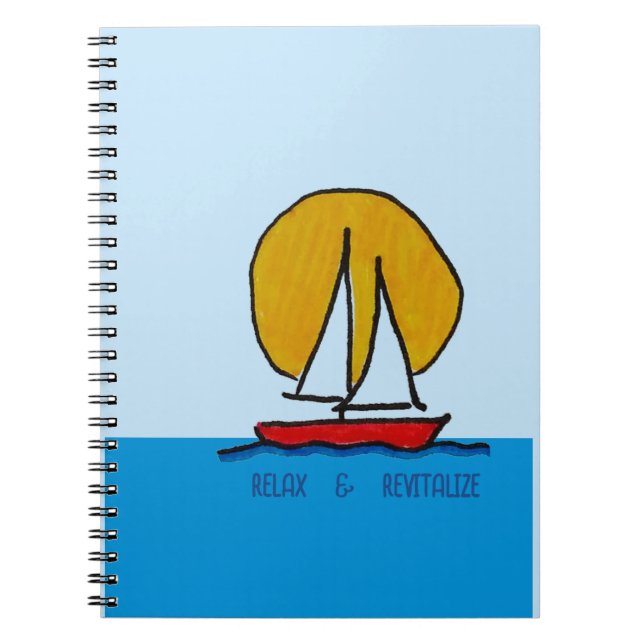 Segelboot in der Sonne Clipboard Notizblock (Vorderseite)