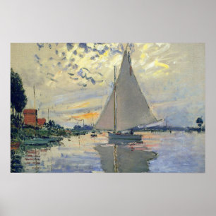 Segelboot in Le Petit-Gennevilliers von Claude Mon Poster