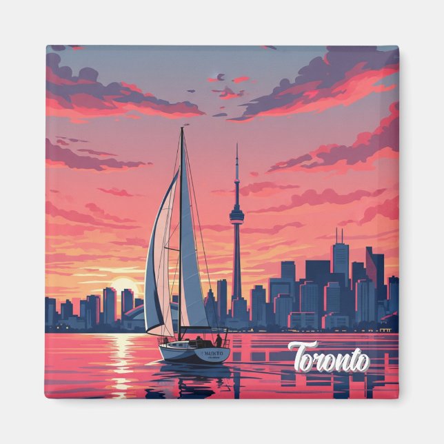 Segelboot in Toronto Kanada Reisen Magnet (Vorne)