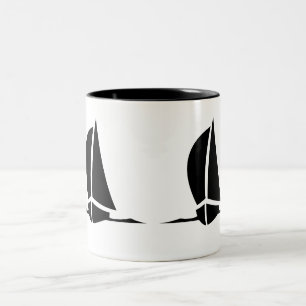 Segelboot-Kaffee-Tasse Zweifarbige Tasse
