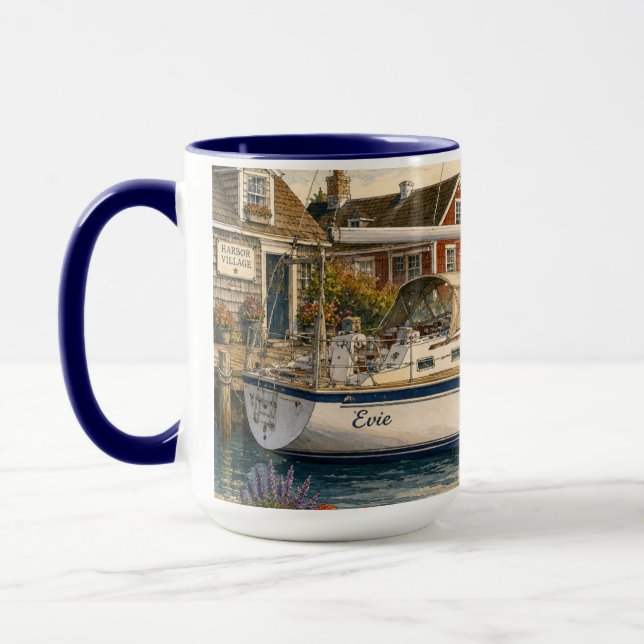 Segelboot-Kaffeetasse 15oz. Tasse (Links)
