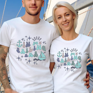 Segelboot Kapitän Hobby Benutzerdefinierter Text a T-Shirt