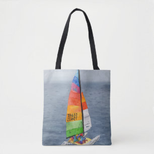 Segelboot-Katamaran-Foto-Beach-Tote-Tasche Tasche