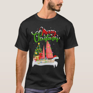 Segelboot Lover Lighting Santa Segelboot Chr T-Shirt