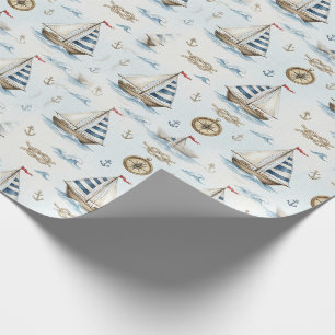 Segelboot Marine-Geschenkpapier Geschenkpapier