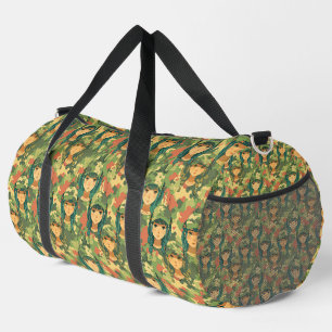 Segelboot mit Scharlachroten Segeln Aquarellmuster Duffle Bag