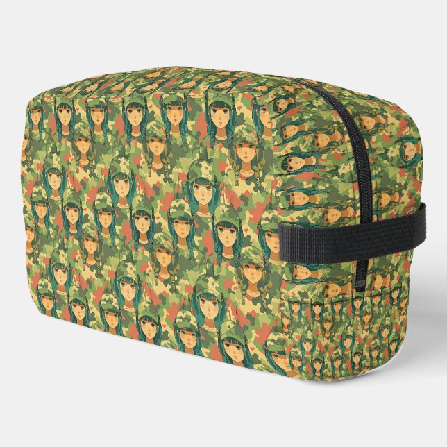 Segelboot mit Scharlachroten Segeln Aquarellmuster Waschbeutel (Linke Seite)