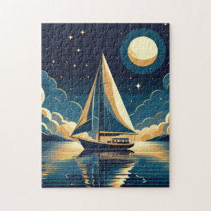 Segelboot nachts