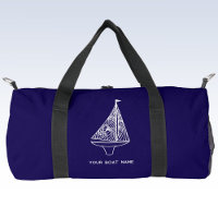 Segelboot Name Nautical Navy Blue