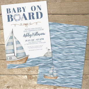 Segelboot Nautical Baby Shower Einladung