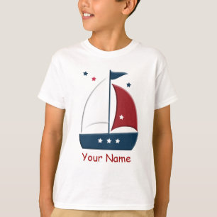 Segelboot Nautical Sailer Custom T - Shirt