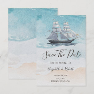 Segelboot Nautical Save The Date