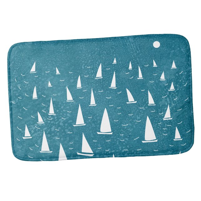 Segelboot Nautilus Badematte (Sailing boat yacht regatta nautical bath mat)