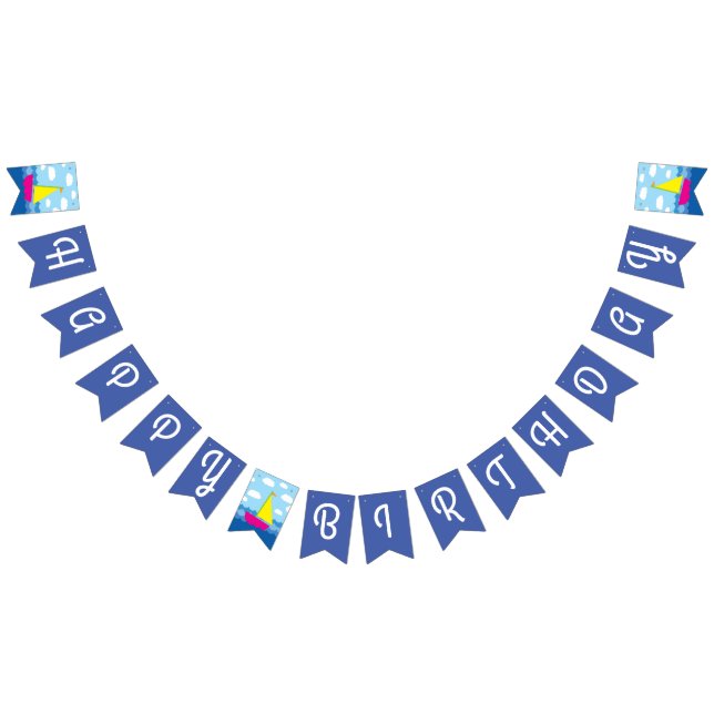 Segelboot Niedlich Kindergeburtstag Party Wimpelkette (Alle)