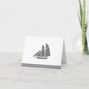 Segelboot Notizkarte Dankeskarte