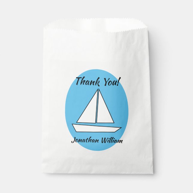 Segelboot-Party Geschenktütchen (Vorderseite)