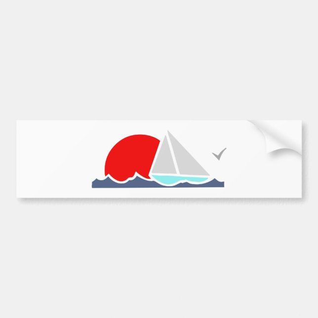 Segelboot sailing boat autoaufkleber (Vorne)