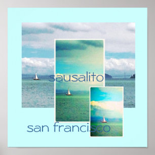 Segelboot Sausalito San Francisco Poster