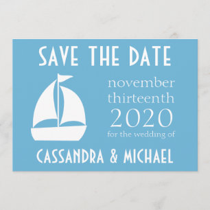 Segelboot Save the Date (Sky Blue)