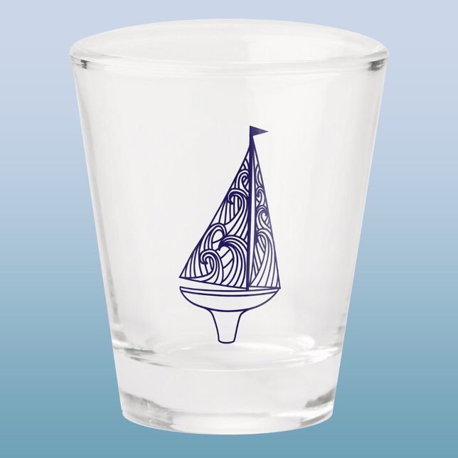Segelboot Schnapsglas (Yachting sailing sailboat shot glass)