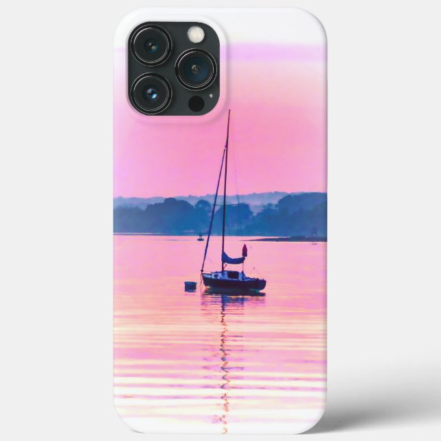 Segelboot schwimmt in der frühen Morgensonne. Fall Case-Mate iPhone Hülle (Rückseite)