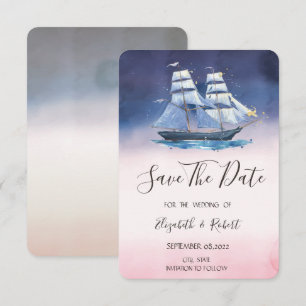 Segelboot Seesterne Nautilus Save The Date