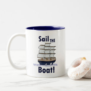 Segelboot-Segeln Zweifarbige Tasse