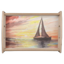 Segelboot Serviertablett