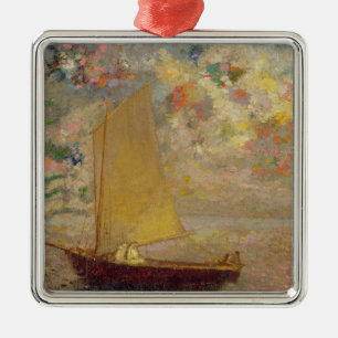 Segelboot Silbernes Ornament